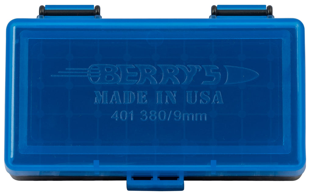 BERRYS 53852     401 AMMO BX  380/9MM  50R  BLU/BK