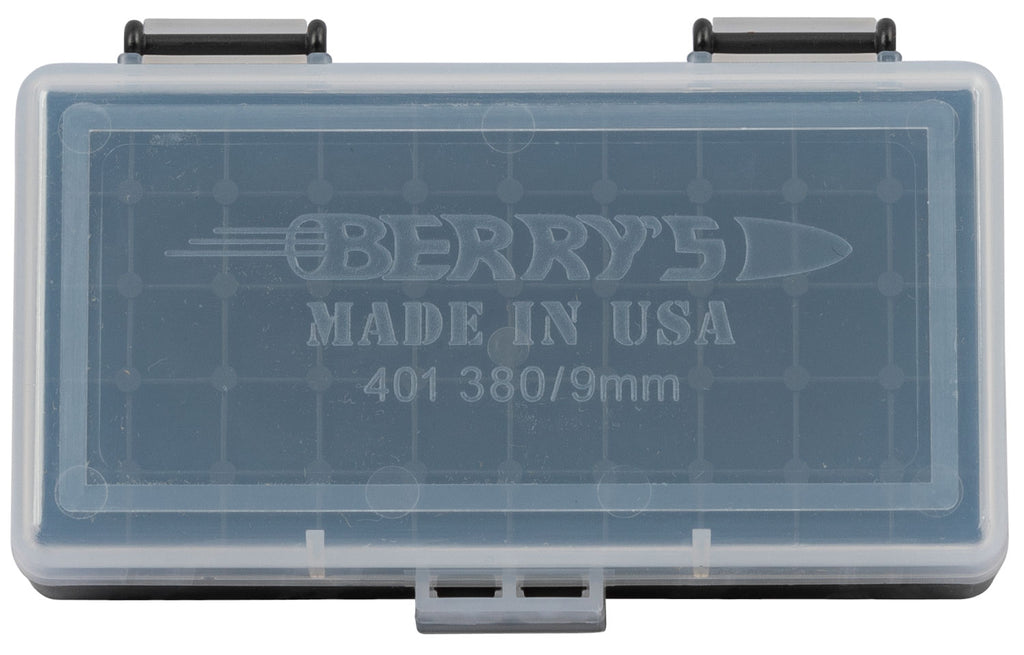 BERRYS 71933     401 AMMO BX  380/9MM  50R  CLR/BK