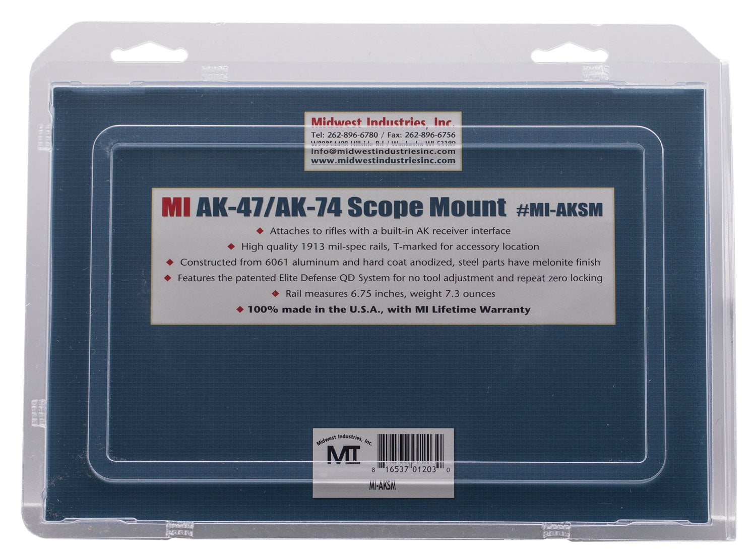 MIDWEST MI-AKSM         AK SIDE MOUNT