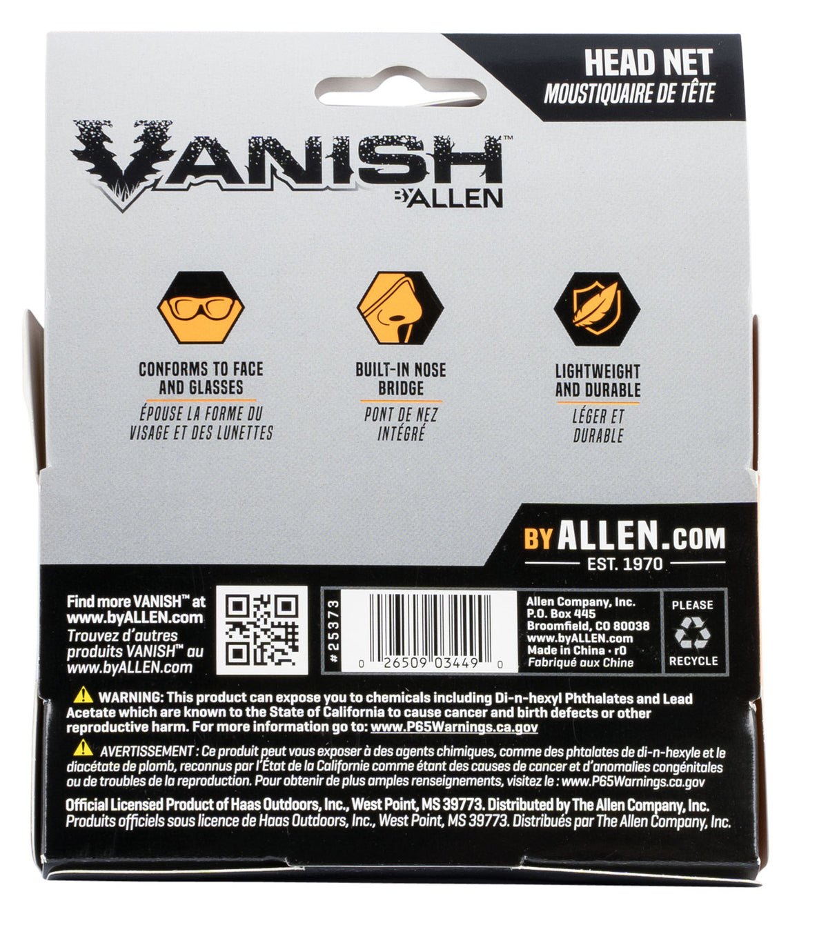 ALLEN 25373  VISA FORM HEAD NET    MOSSYOAK CNTY