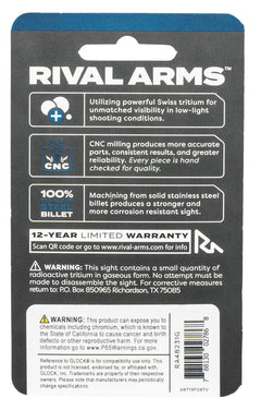 RIVAL RA4B231G     RA TRIT GLOCK MOS LOW INLN WHT