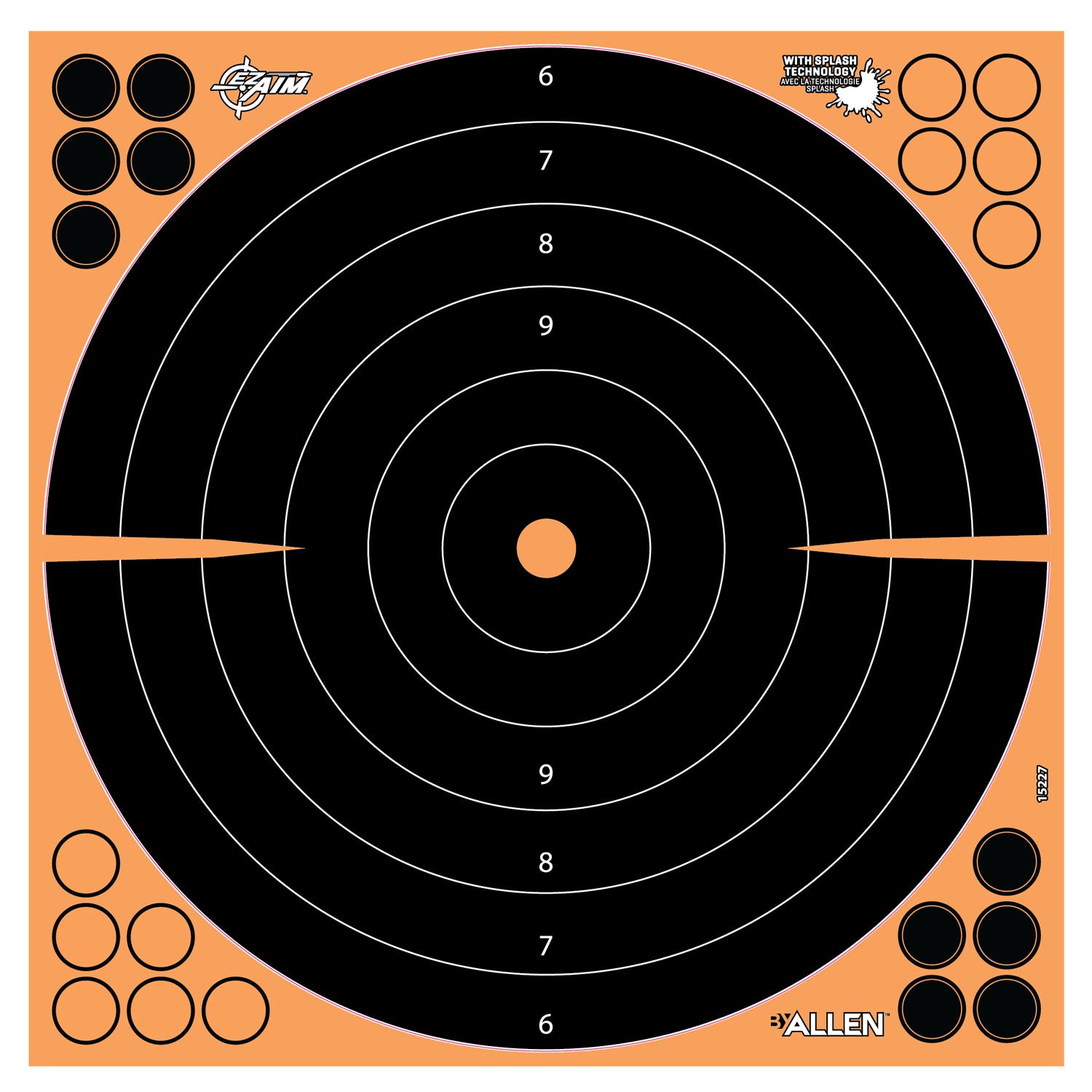 ALLEN 15227    EZAIM ADHSVE SPLSH 16" BULLSEYE 5PK