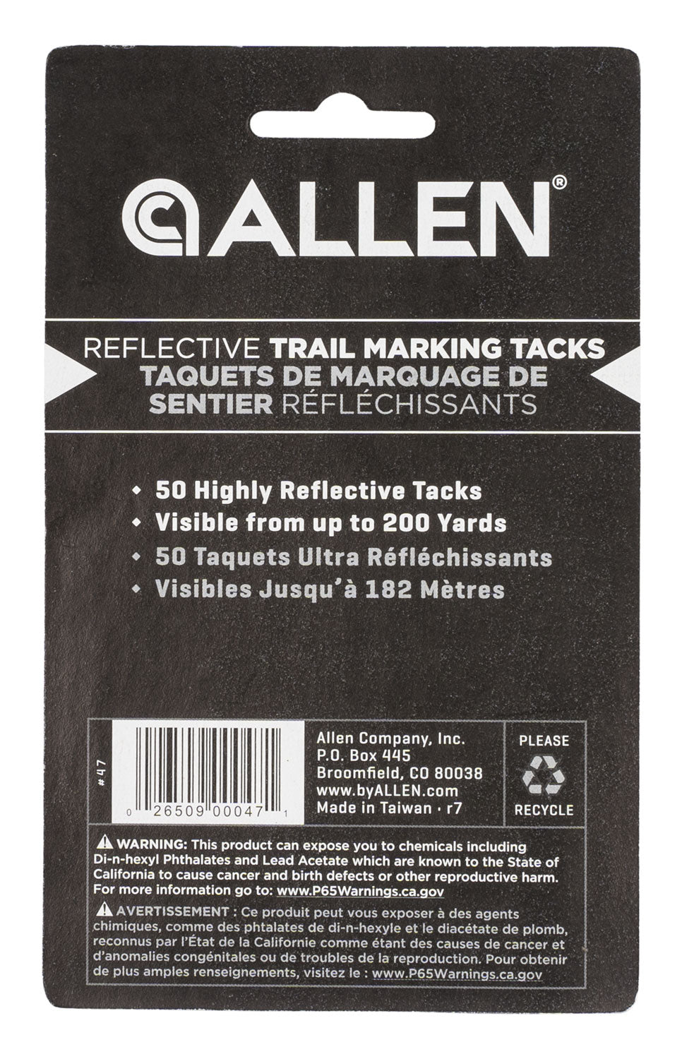 ALLEN 47     TACK REFLECTIVE TRAIL MARKING