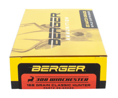 BERG 60040   308WIN  168GR CLASSIC HUNTR     20/10