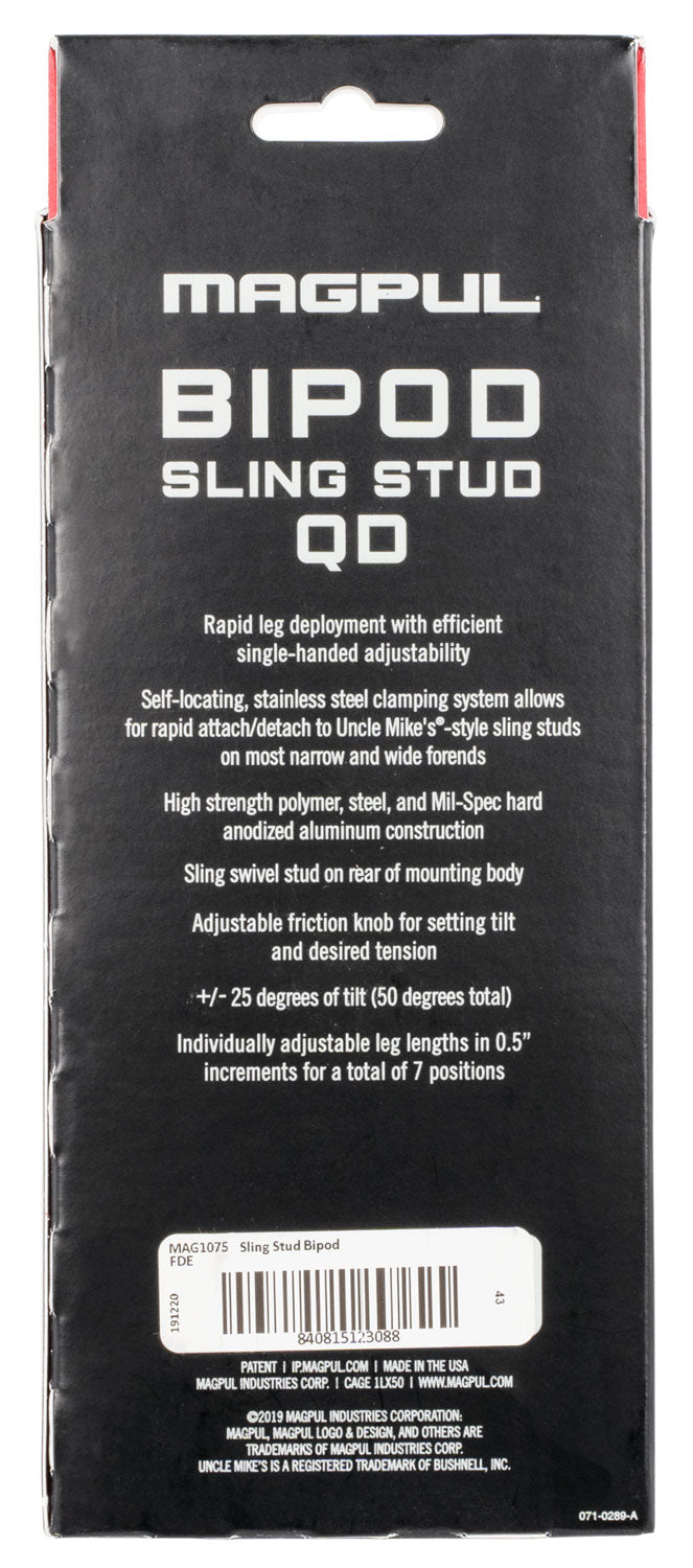 MAGPUL MAG1075-FDE BIPOD SLING STUD QD