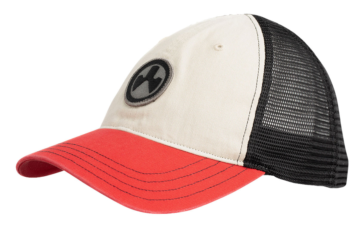 MAGPUL MAG1105-110 WASHED TRUCKER HAT  STN/BLK/RED