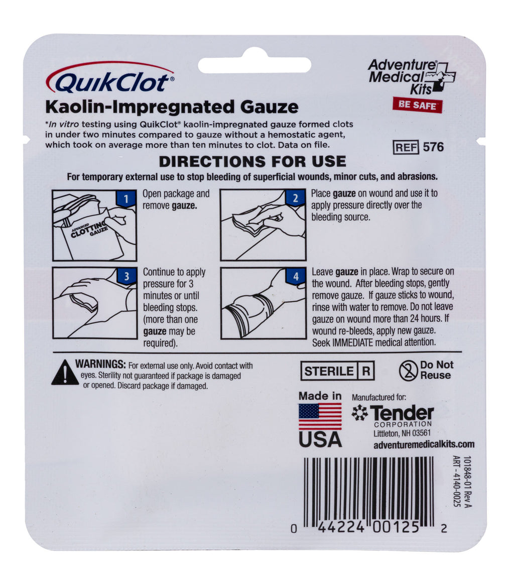 AMK 50200025 QUIKCLOT GAUZE 3" X 2'