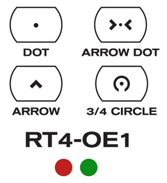 AIMSPORTS RT4-OE1   RED DOT 1X34 REFLEX 4-RETICLE