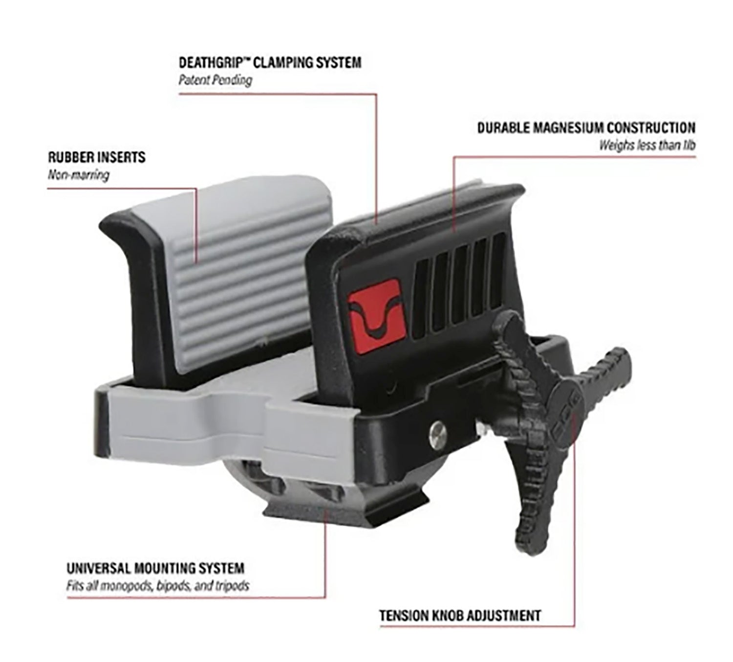 BOG 1137118     ULTRALITE DEATHGRIP W/FLUID HEAD