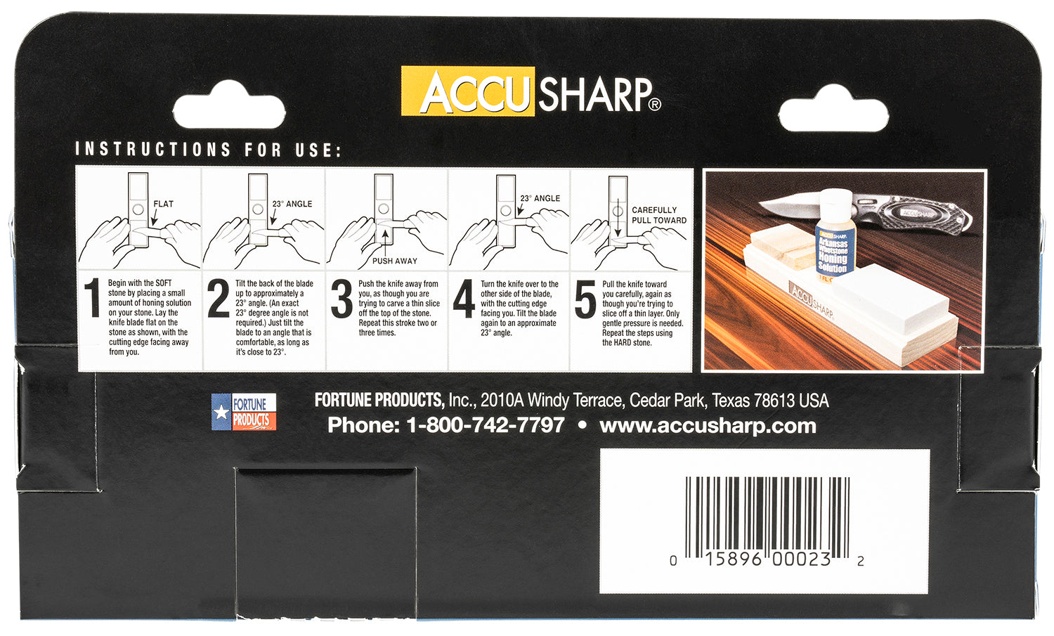 FPI 023C  ACCUSHARP COMBO STONES W/HONING OIL