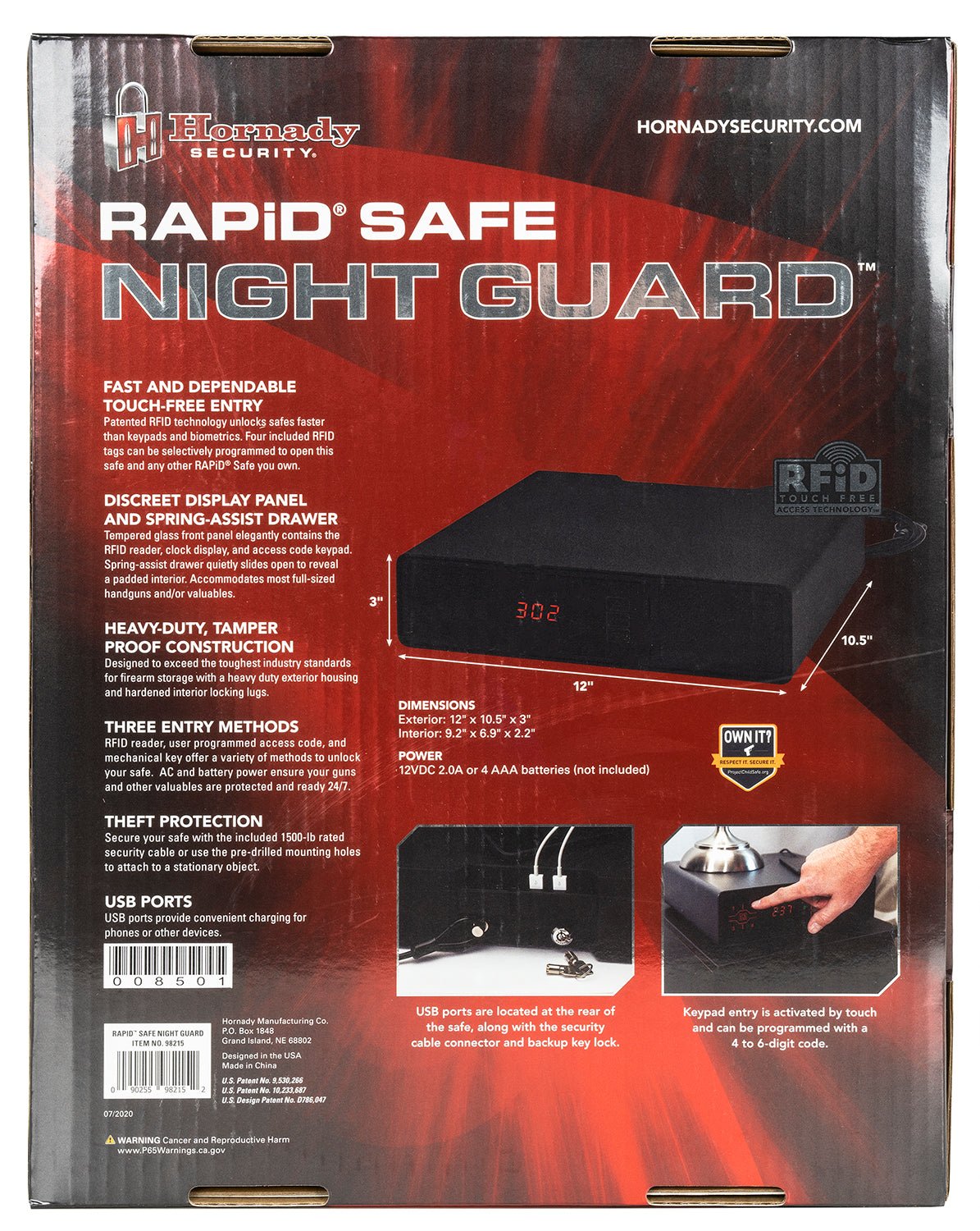 HORN 98215          RAPID SAFE NIGHT GUARD    RFID
