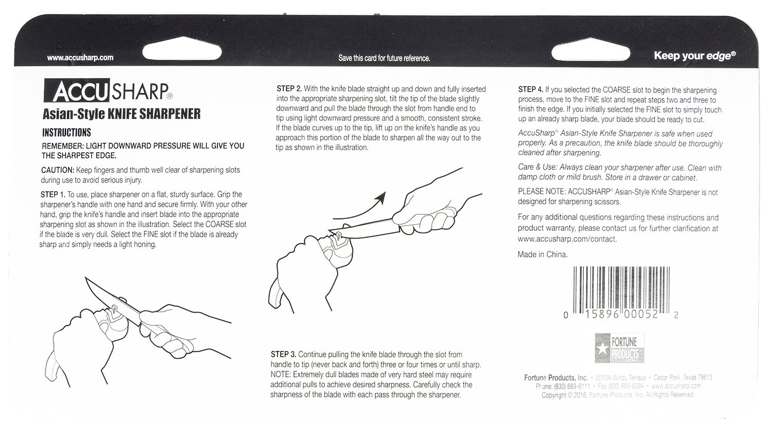 FPI 052C  ACCUSHARP ASIAN STYLE KNIFE SHARPENER