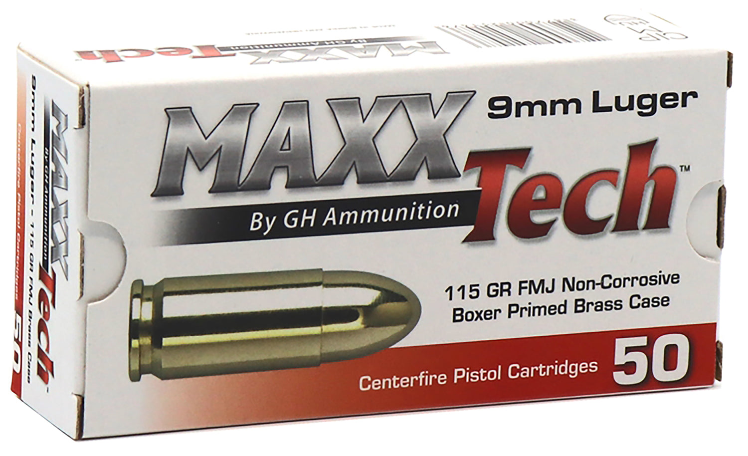 MAXXTECH PTGB9MMB    9MM    115G FMJ         50/10
