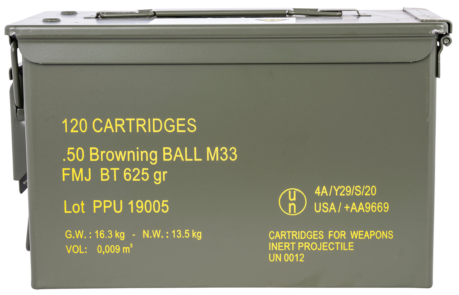 PPU PPRM50M     .50 BMG 625 FMJ   RNGMSTR   120 RD