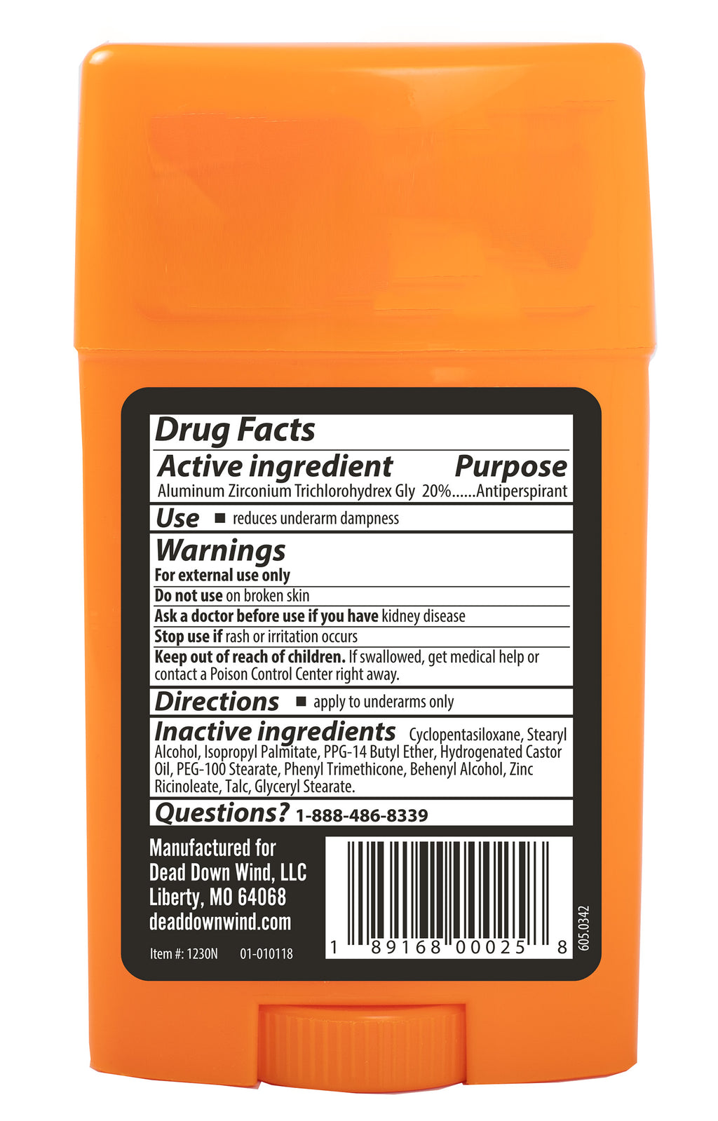 DDW 1230N      ANTIPERSPIRANT &amp; DEODORANT