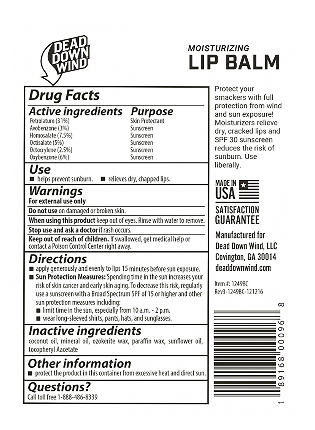 DDW 1249BC     LIP BALM