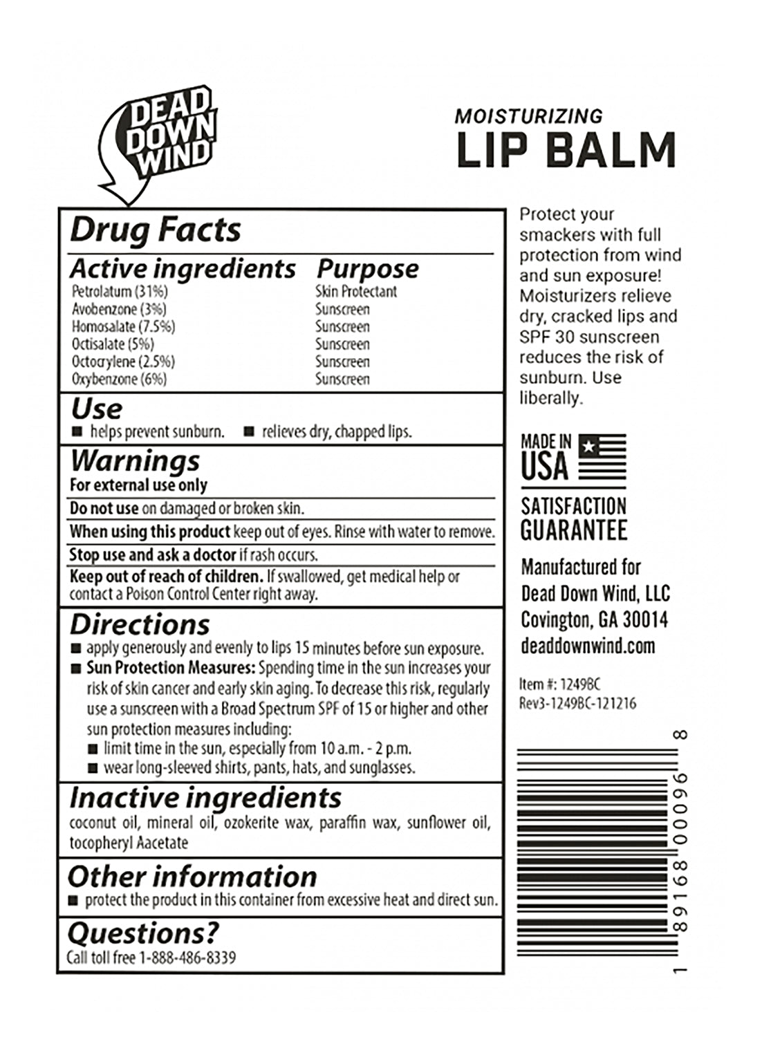 DDW 1249BC     LIP BALM