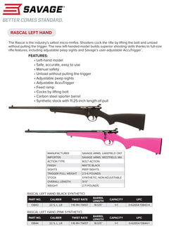 SAV 13843 RASCAL     22LR BLACK LH