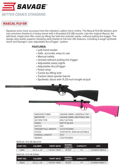 SAV 13841 RASCAL     22LR FLVSR BLACK LH