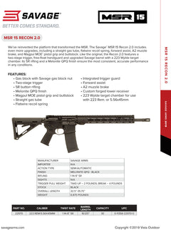 SAV 22970 MSR15 RECON 2.0 223  16   30R