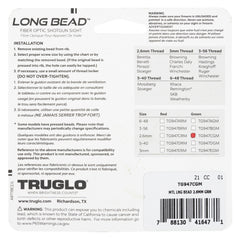 TRU TG-947CGM    LONGBEAD METAL 2.6MM GRN