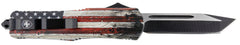 TEMP LWUS231   LRG   WOOD US FLAG TANTO 440C BLK