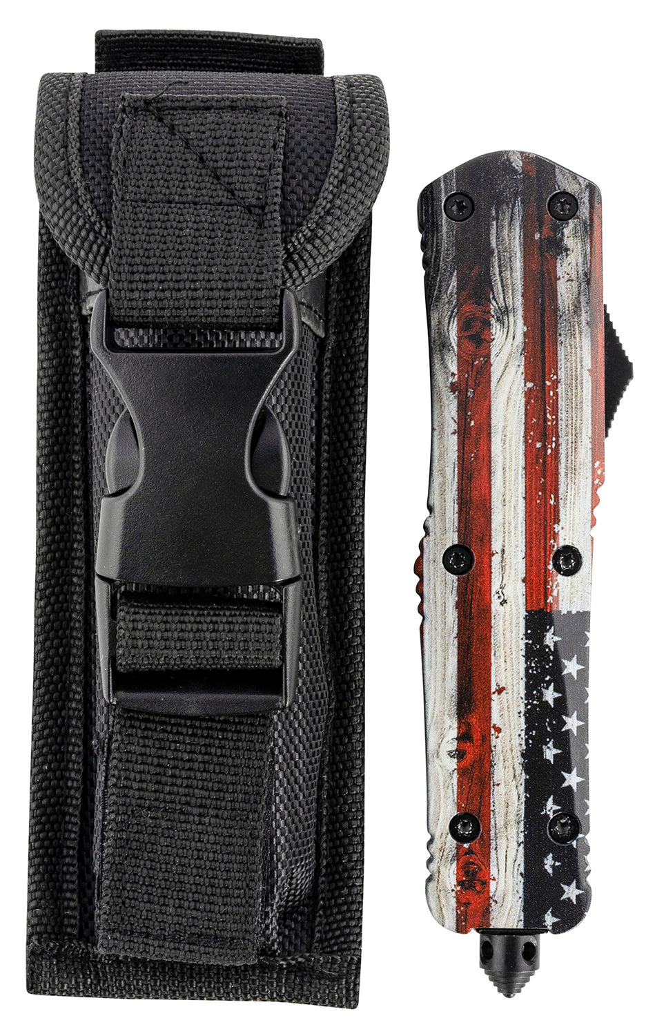 TEMP LWUS231   LRG   WOOD US FLAG TANTO 440C BLK