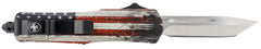 TEMP SWUS232   SML G2 WOOD US FLAG TANTO 440C SLV
