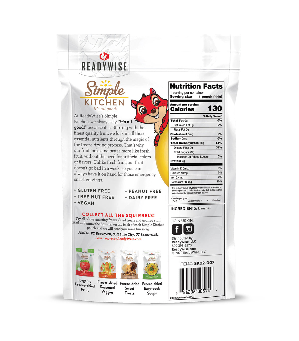 WISE SK05-007 6 CT  PK - SIMPLE KITCHEN BANANAS