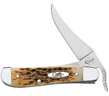 CASE 00260 AMBER BONE PEACH SEED JIG RUSSLOCK