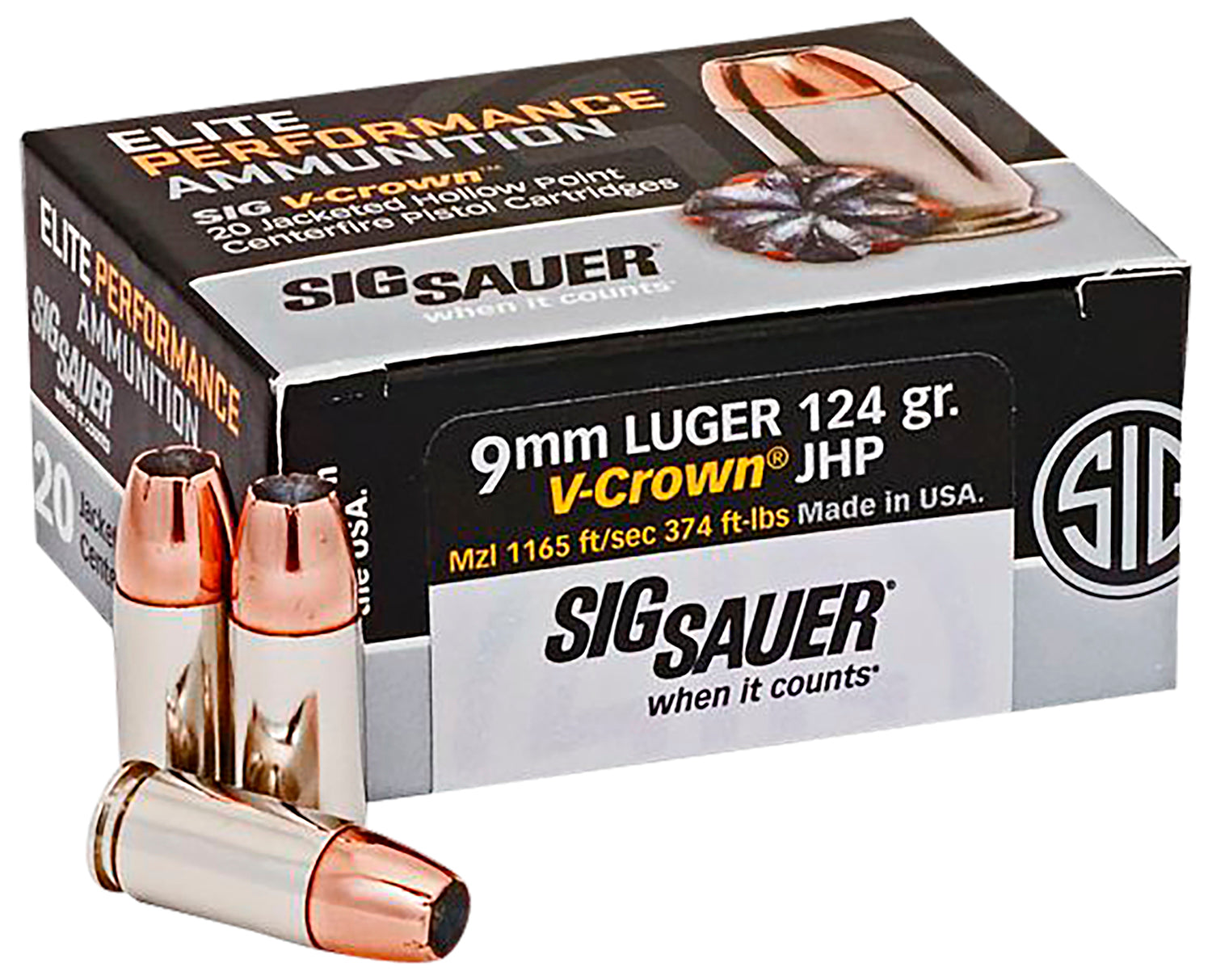 SIG E9MMA2-20            VCRWN 9MM  124 JHP  20/10