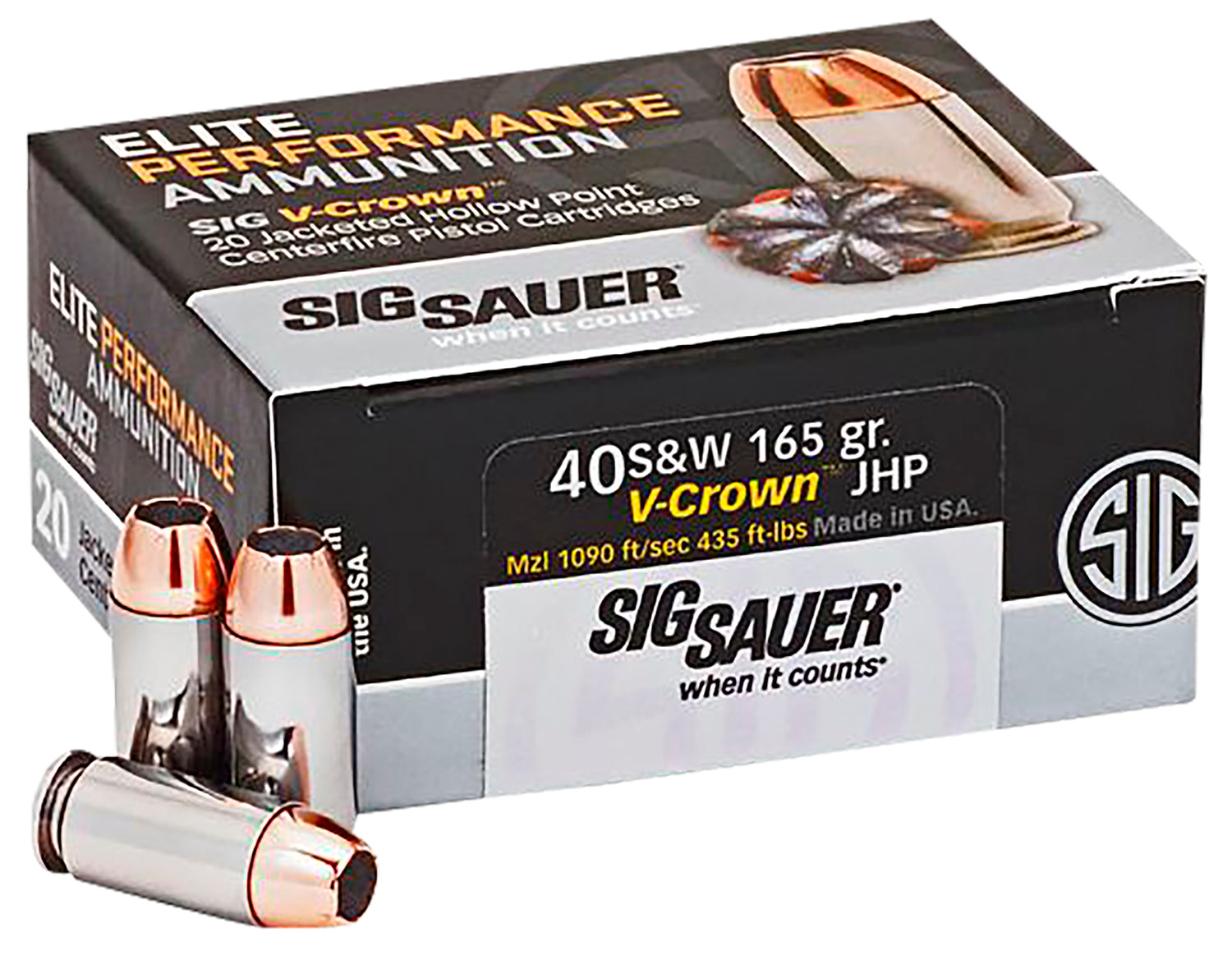 SIG E40SW1-20            VCRWN 40S  165 JHP  20/10