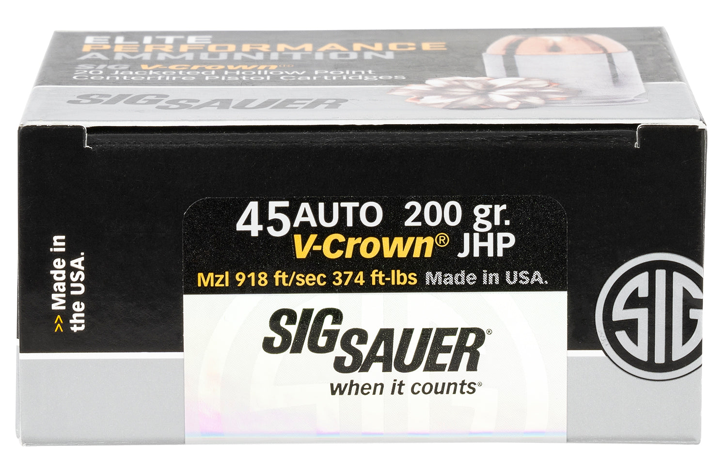 SIG E45AP1-20            VCRWN 45   200 JHP  20/10