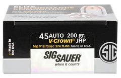 SIG E45AP1-20            VCRWN 45   200 JHP  20/10