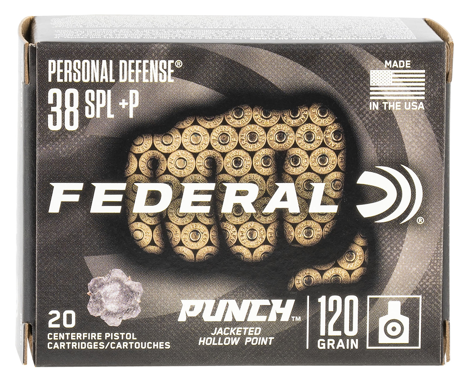 FED PD38P1         38SP+P  120 PUNCH JHP     20/10