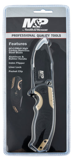 SWK SWMP13BSCP  M&amp;P FOLDER DROP POINT BLK/GLD
