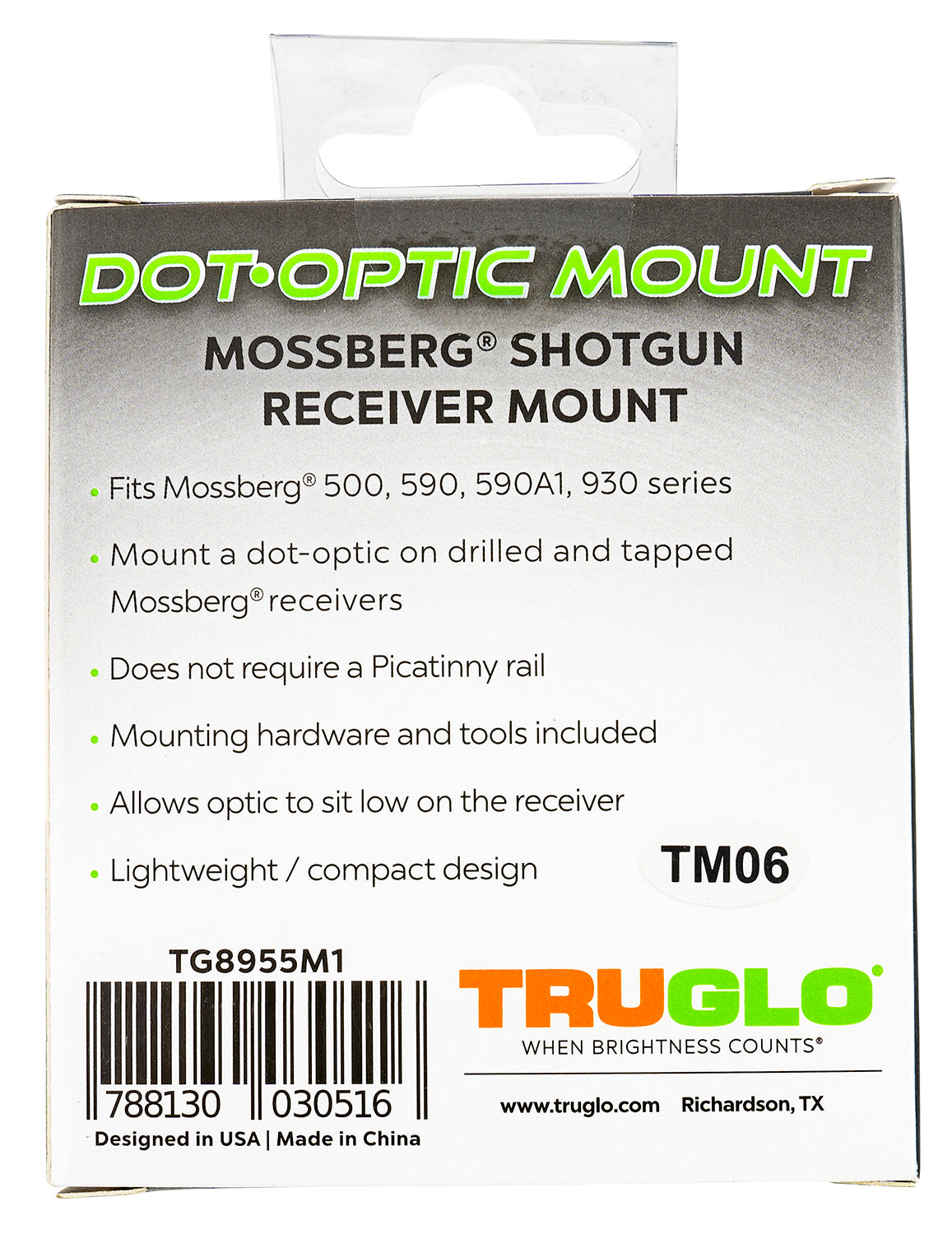 TRU TG-TG8955M1  MNT SHTGN RCVR MOS TG VOR DOC