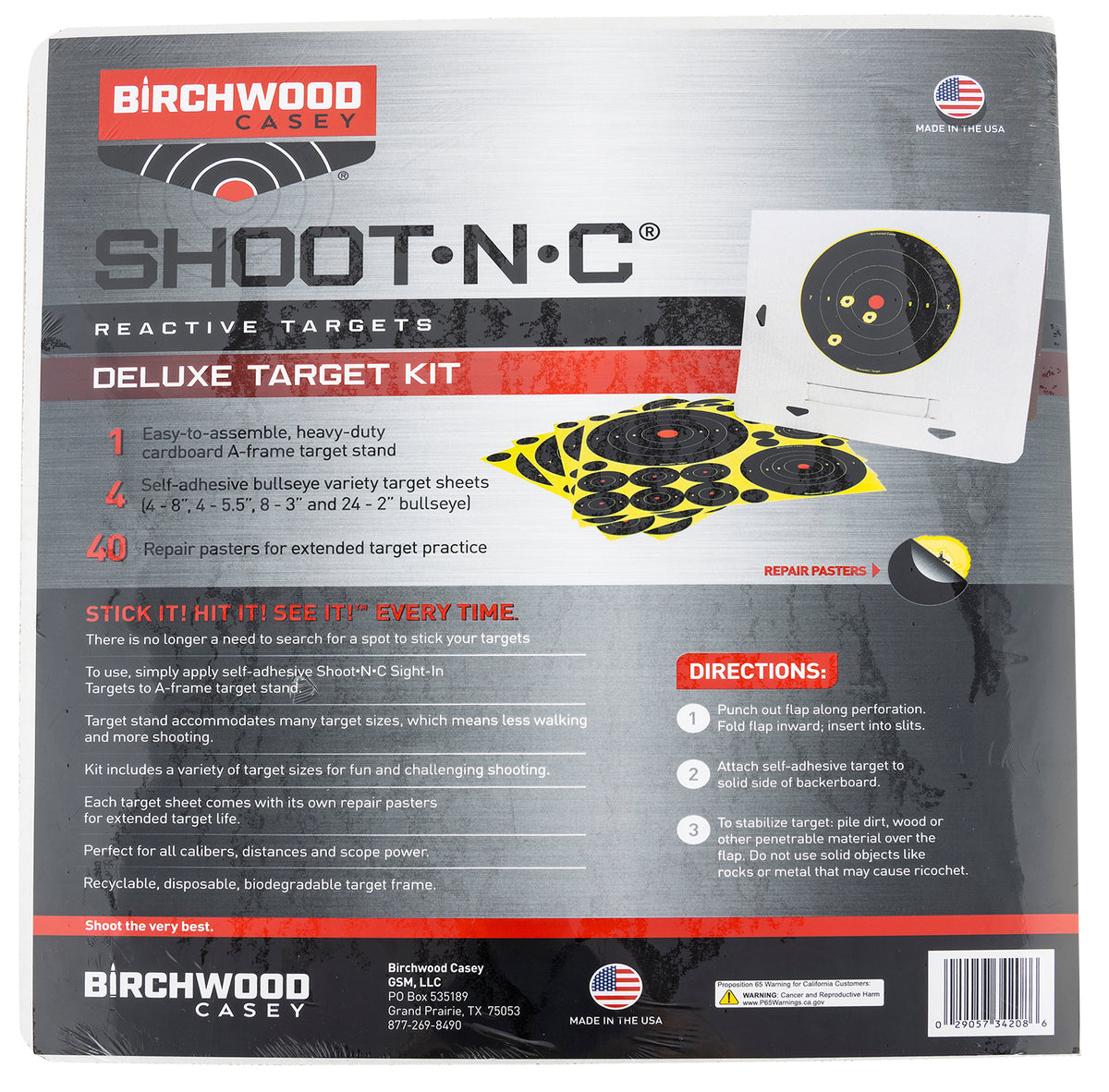BIR 34208          SHOOT-N-C VARIETY TGT KIT   4PK