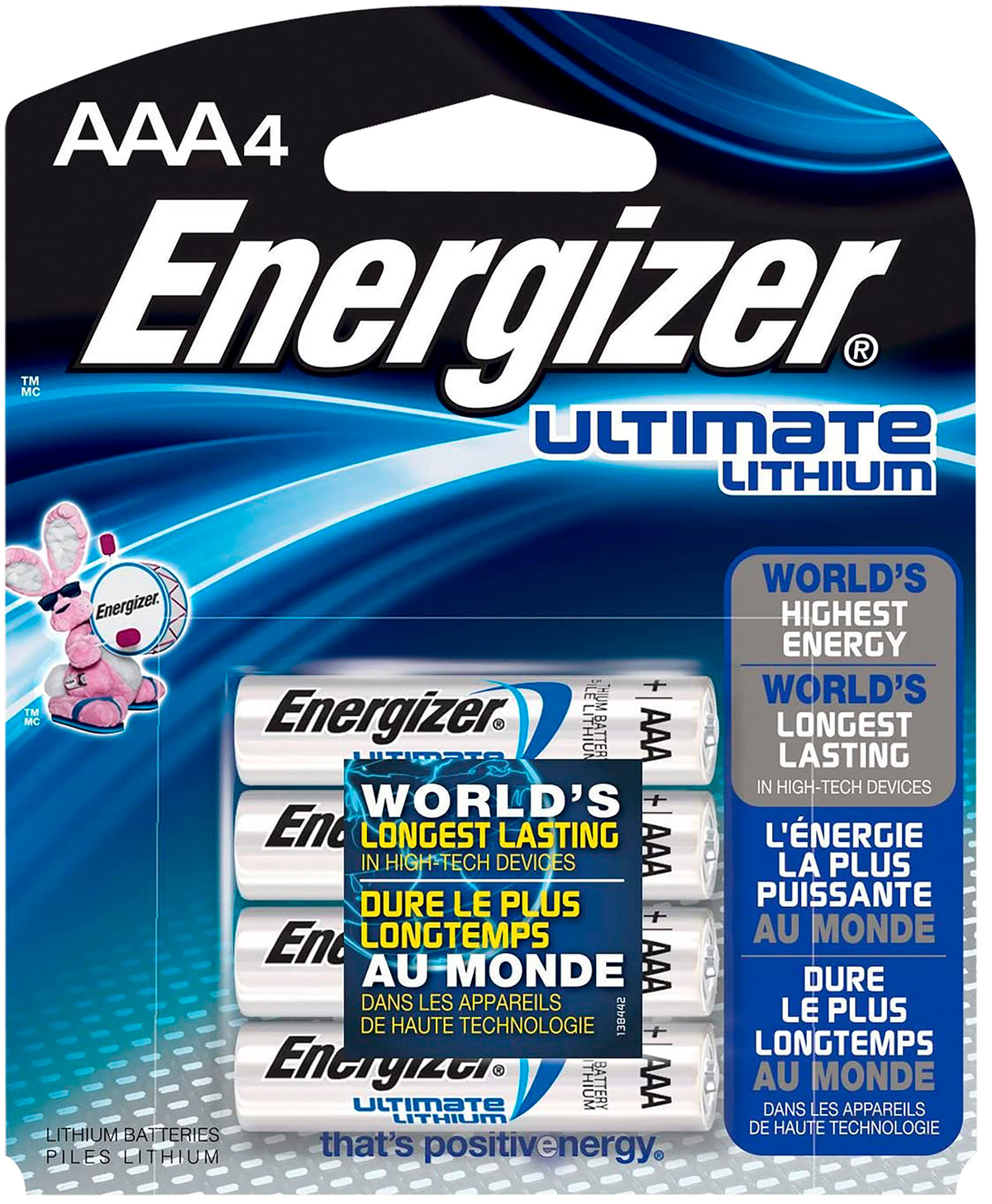 ENERGIZER L92SBP-4.H3 ULT LITH AAA4 SENSOR EMOD