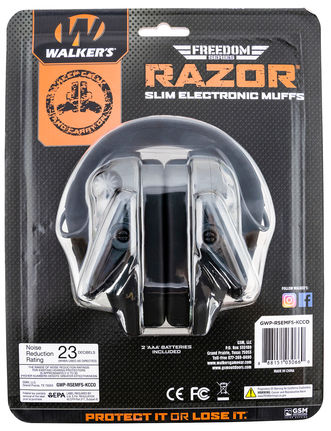 WLKR GWP-RSEMFS-KCCO   RAZR FREEDOM MUFF KCCO