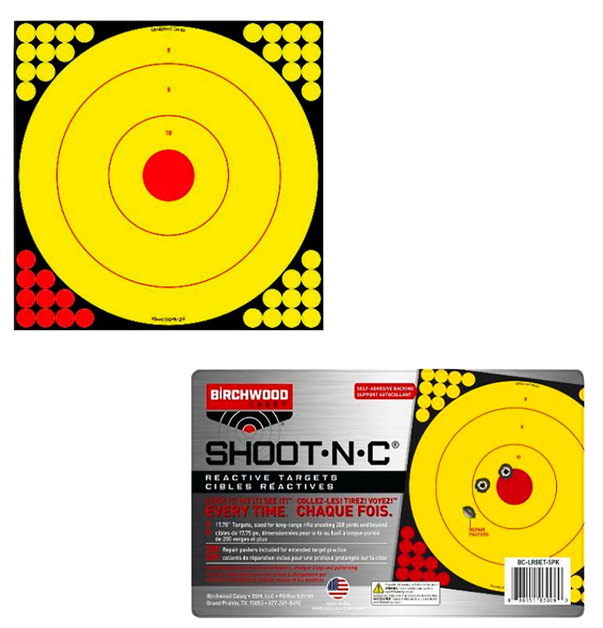 BIR LRBET-5PK      LONG-RANGE BULLSEYE TRGT    5PK