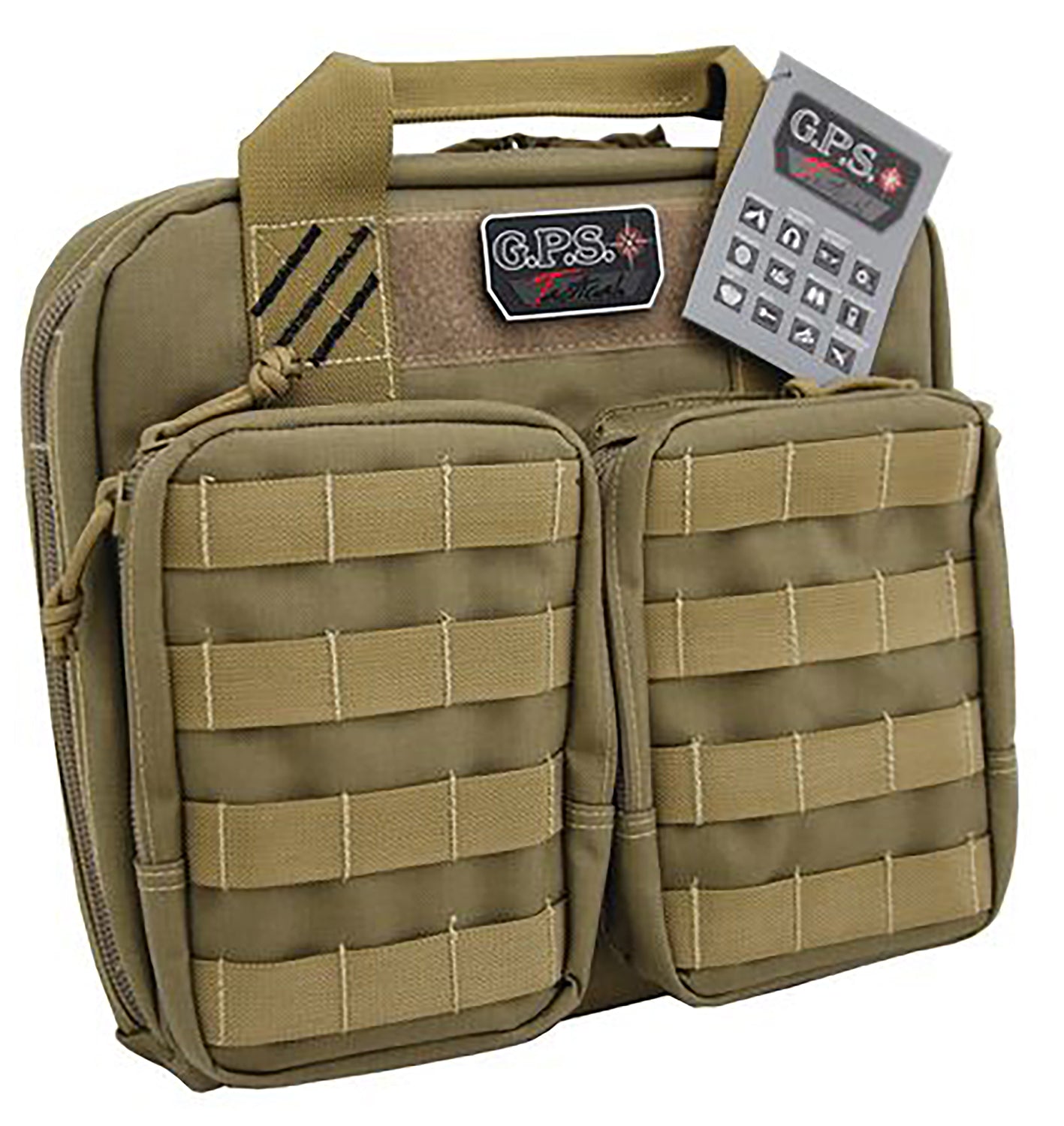 GPS T1411PCT    TACTICAL DBL PISTOL CASE       TAN