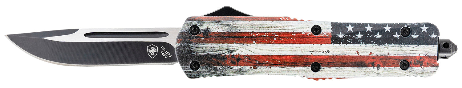 TEMP LWUS331   LRG   WOOD US FLAG DROP BLK