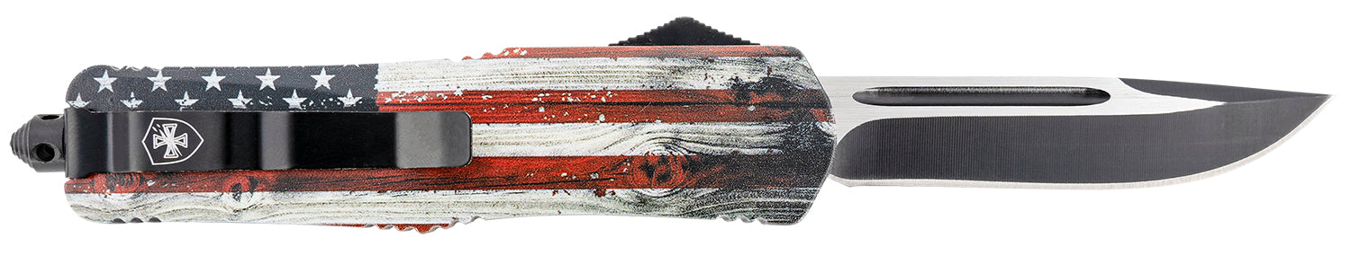 TEMP LWUS331   LRG   WOOD US FLAG DROP BLK