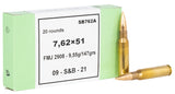 S&amp;B SB762A         7.62X51 147 FMJ           20/30