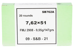 S&amp;B SB762A         7.62X51 147 FMJ           20/30