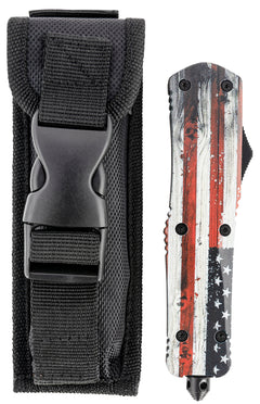 TEMP LWUS331   LRG   WOOD US FLAG DROP BLK