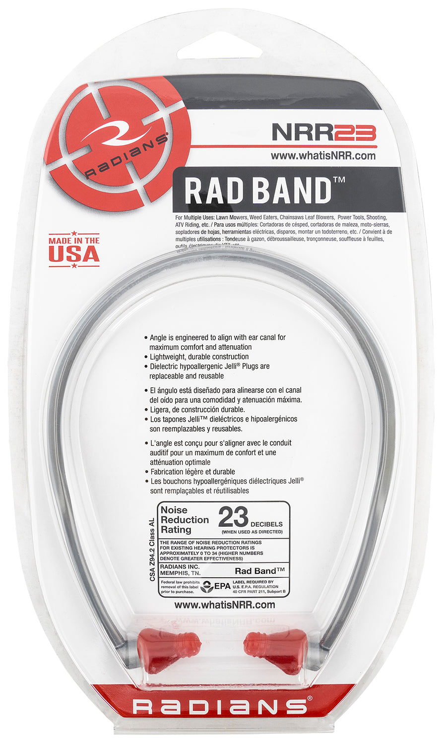 RAD RB1150      RAD BAND PLUGS NRR23
