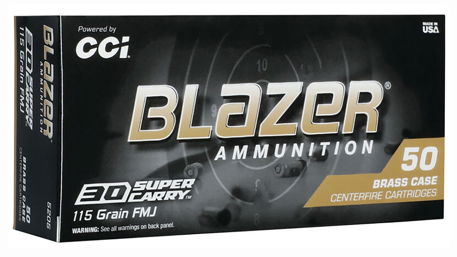 CCI 5205    BLAZER BRASS 30SC 115 FMJ        50/20