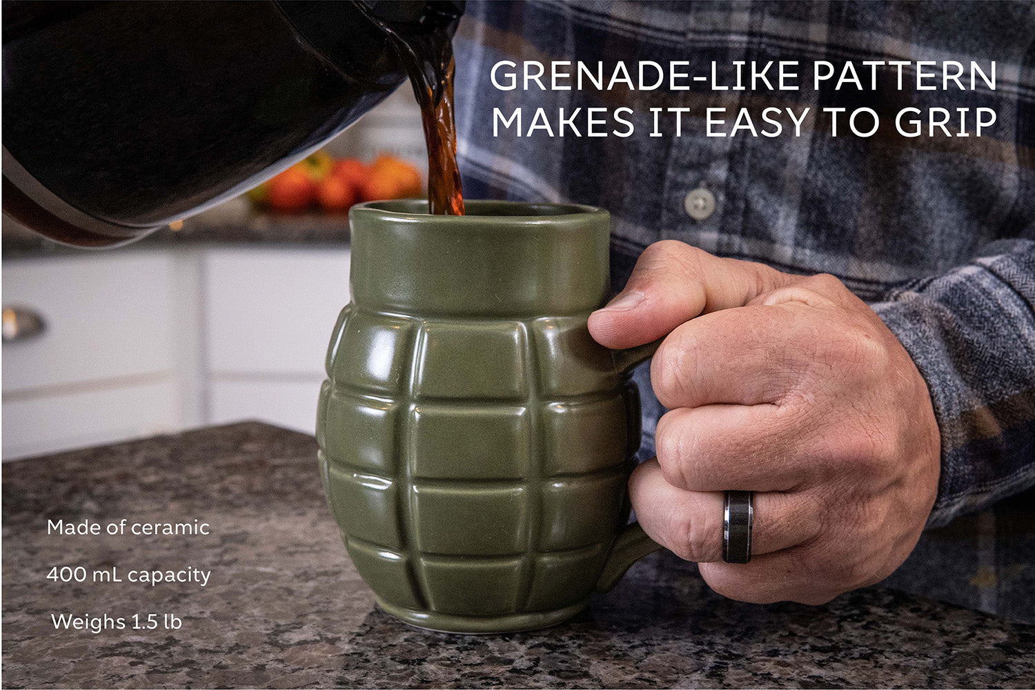 CAMP CBG-M-1043   MUG GREEN GRENADE